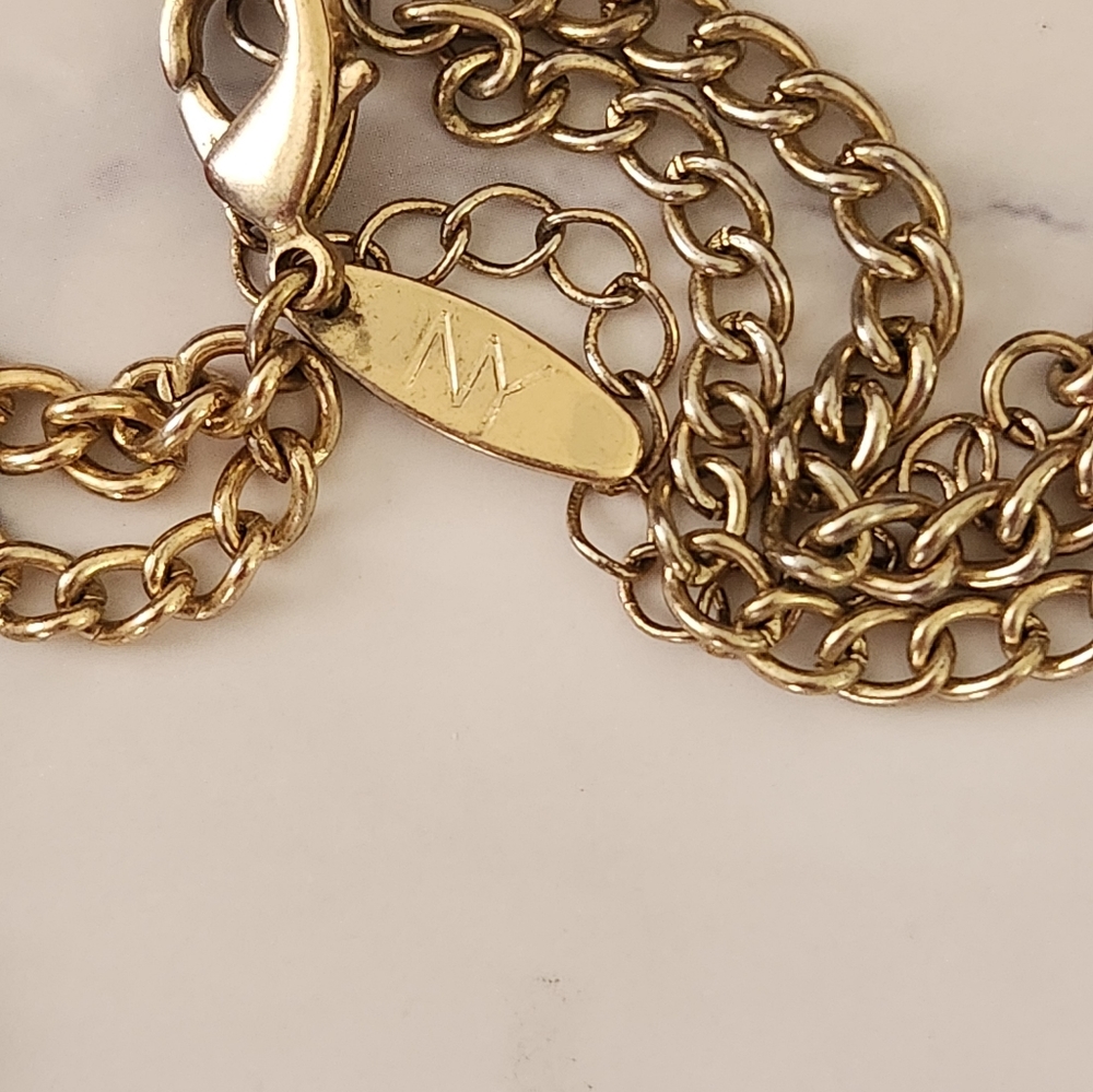 NY Collection Red Gold Rhinestone Tassle Necklace - Picture 7 of 10